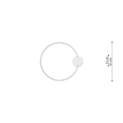 Plafon RIO 55 czarny LED 4000K