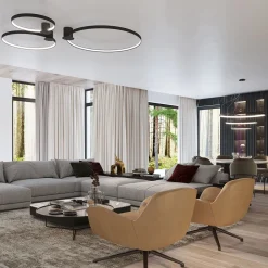 Plafon RIO 55 czarny LED 4000K