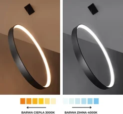 Plafon RIO 110 czarny LED 3000K