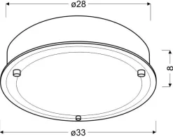 Plafon Ronda 33 1x18W LED satyna