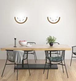 Plafon Rustica plafon 0,5 drewno  standard 1x60 w E27 dąb indeks obi