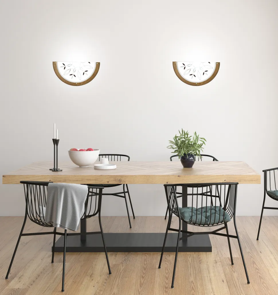 Plafon Rustica plafon 0,5 drewno standard 1x60 w E27 dąb indeks obi