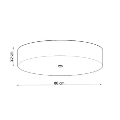 Plafon SKALA 80 czarny