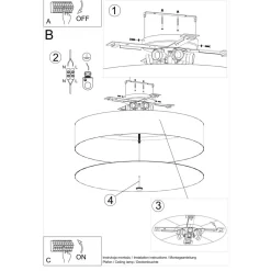 Plafon SKALA 80 czarny