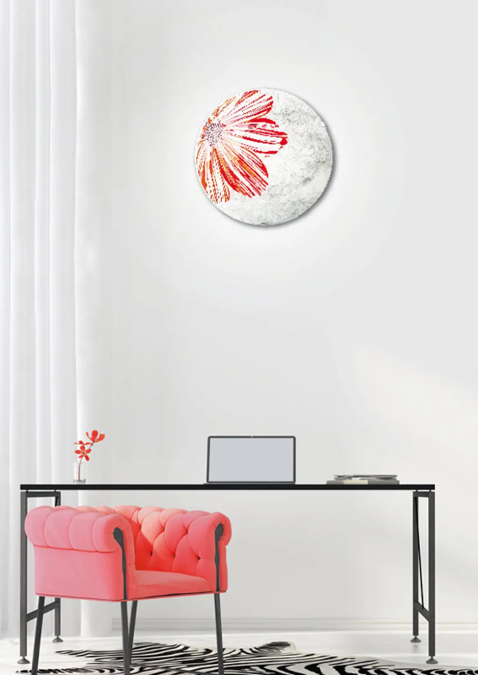 Plafon Spring 30 1x60W E27 czerwony