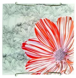 Plafon Spring 30x30 1x60W E27 czerwony