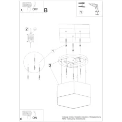 Plafon SUNDE 11 biały