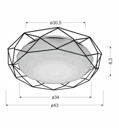 Plafon Sven plafon 43 28W LED 4000K  czarny