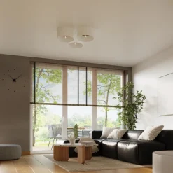 Plafon TELESTO biały/ciemny brąz