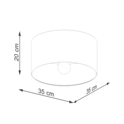 Plafon TELESTO biały/ciemny brąz