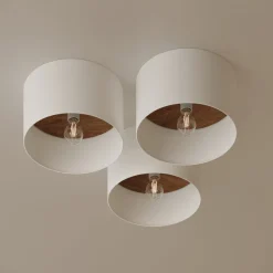 Plafon TELESTO biały/ciemny brąz