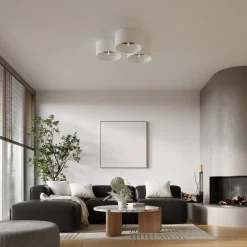 Plafon TELESTO biały/ciemny brąz