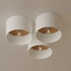 Plafon TELESTO biały/jasny brąz