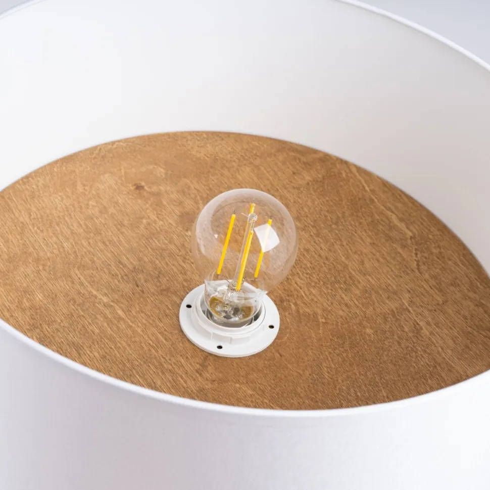 Plafon TELESTO biały/jasny brąz