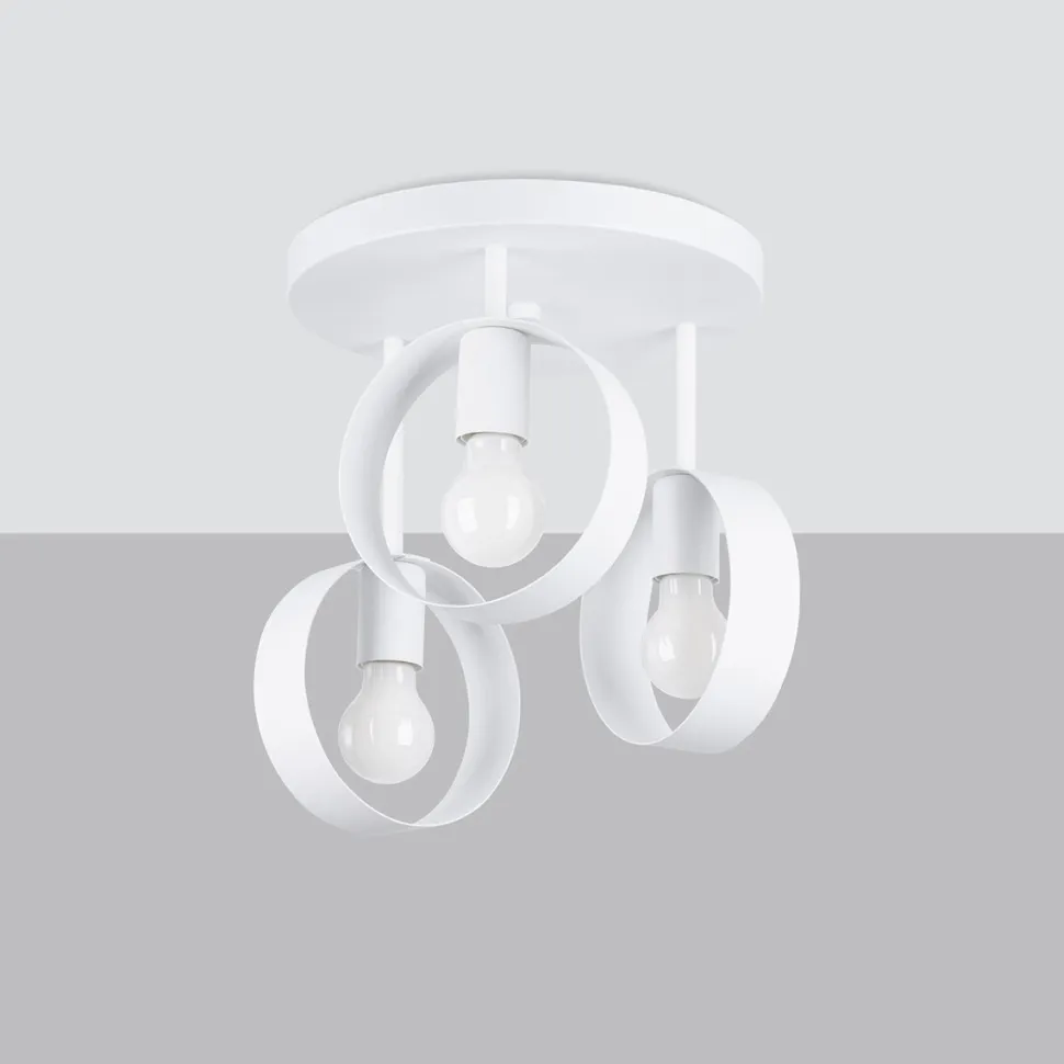 Plafon TITRAN 3 biały