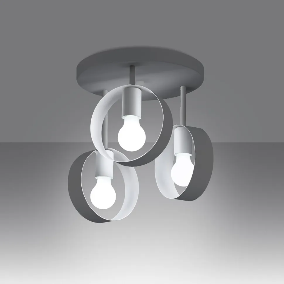 Plafon TITRAN 3 biały