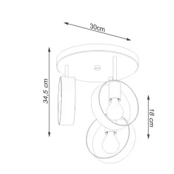 Plafon TITRAN 3 biały