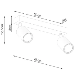 Plafon VERDO 2 biały