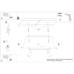 Plafon VERDO 2 biały