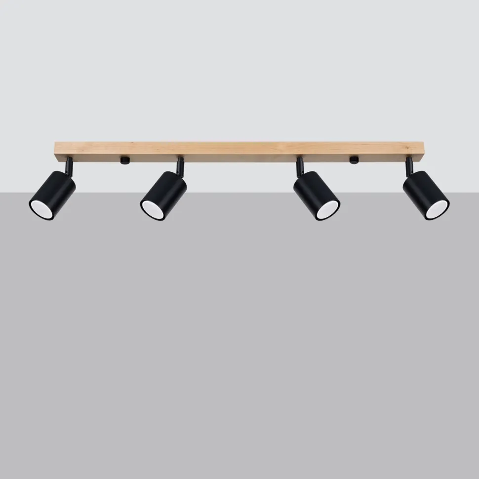 Plafon VERDO 4 czarny