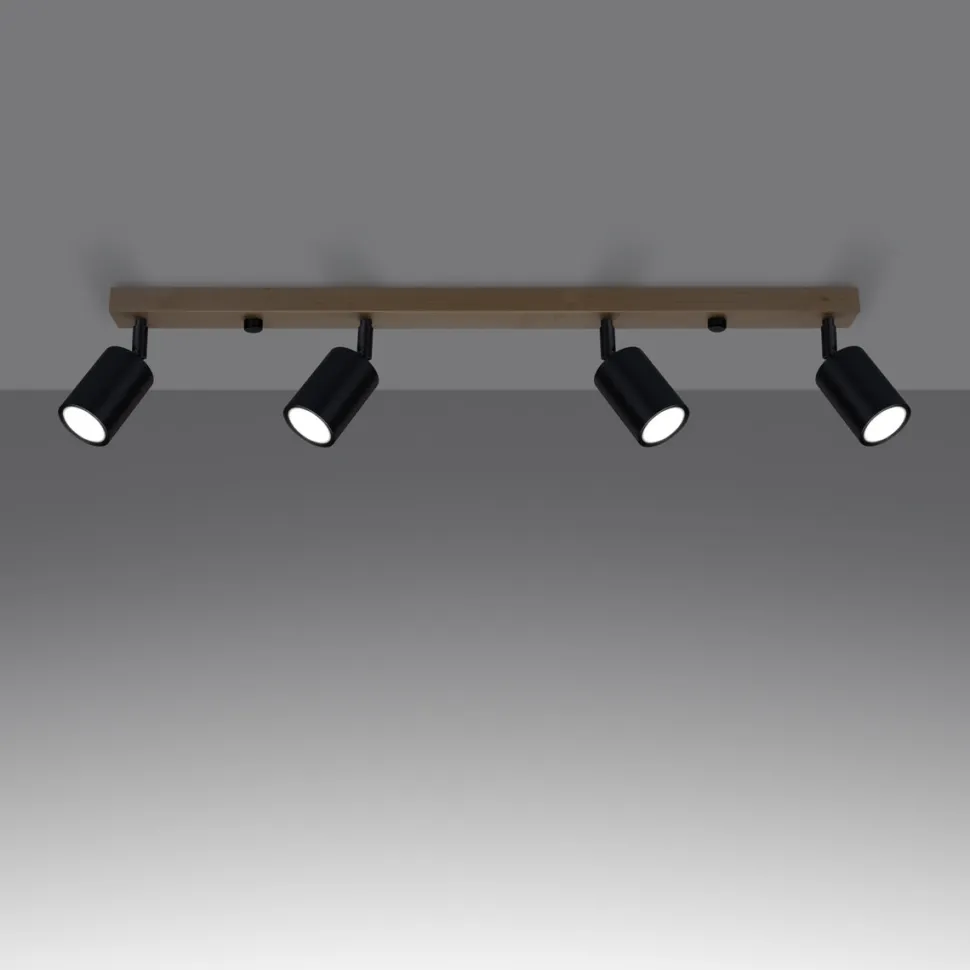 Plafon VERDO 4 czarny