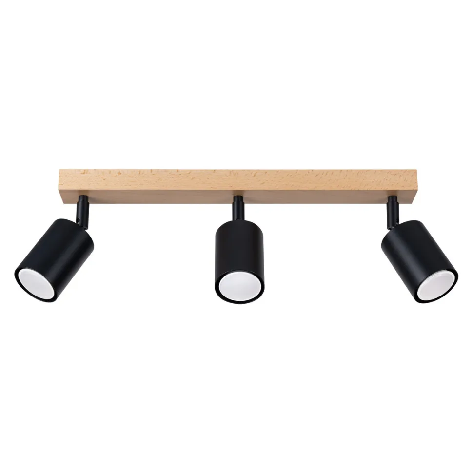 Plafon VERDO 3L czarny