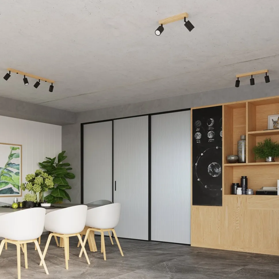 Plafon VERDO 3L czarny