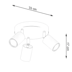 Plafon VERDO 3P biały