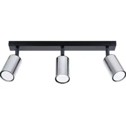 Plafon WINX 3 czarny/chrom