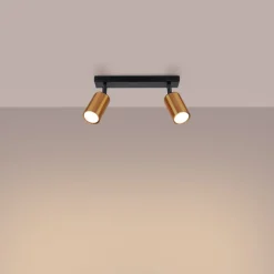 Plafon WINX 2 czarny/miedź