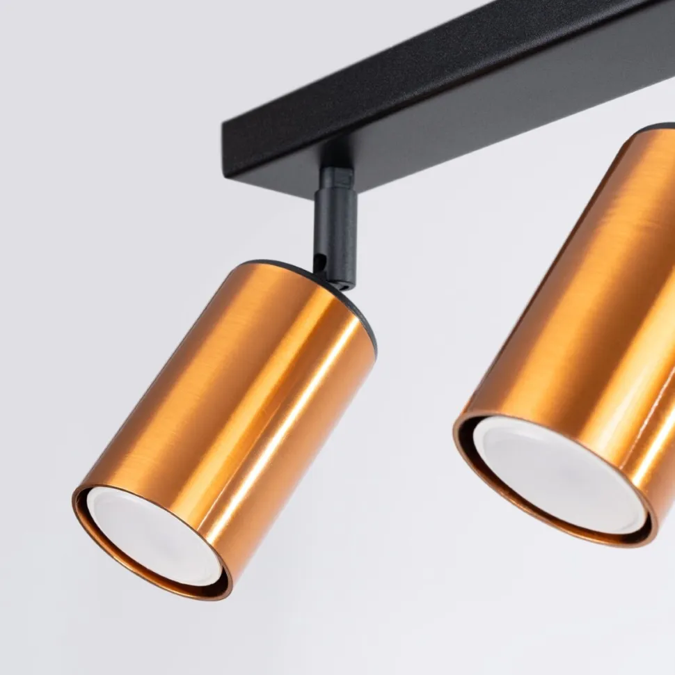 Plafon WINX 2 czarny/miedź