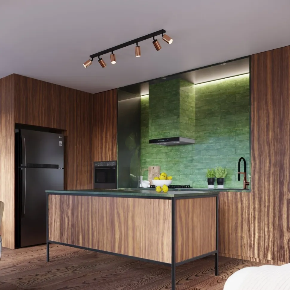 Plafon WINX 2 czarny/miedź