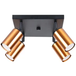 Plafon WINX 4 czarny/miedź