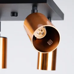 Plafon WINX 4 czarny/miedź