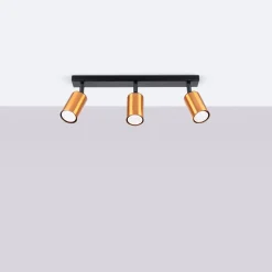 Plafon WINX 3 czarny/miedź