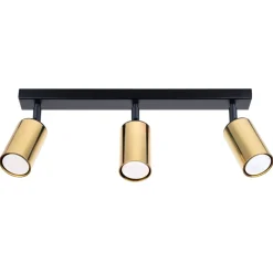 Plafon WINX 3 czarny/złoty