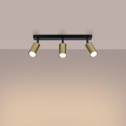 Plafon WINX 3 czarny/złoty