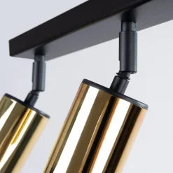 Plafon WINX 3 czarny/złoty