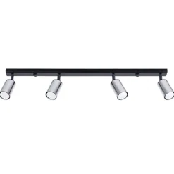 Plafon WINX 4L czarny/chrom