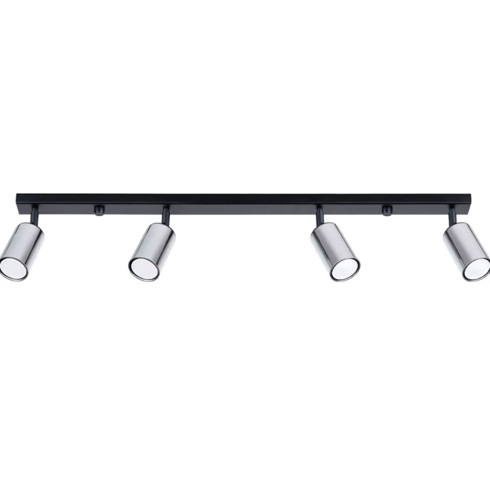 Plafon WINX 4L czarny/chrom