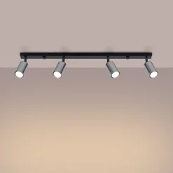 Plafon WINX 4L czarny/chrom