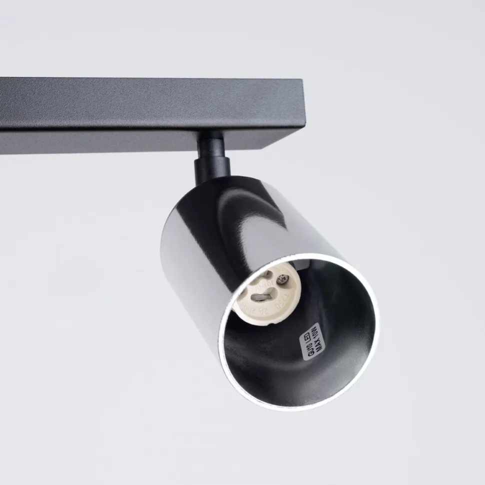 Plafon WINX 6L czarny/chrom