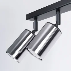 Plafon WINX 6L czarny/chrom