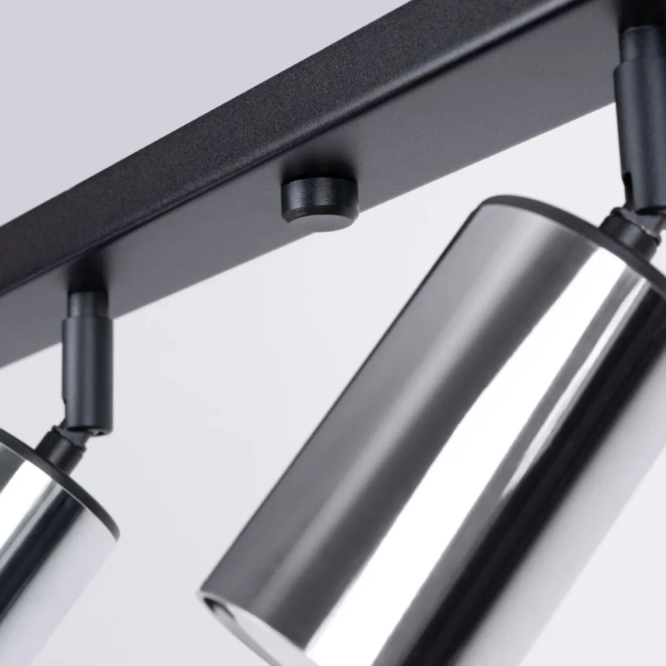 Plafon WINX 6L czarny/chrom