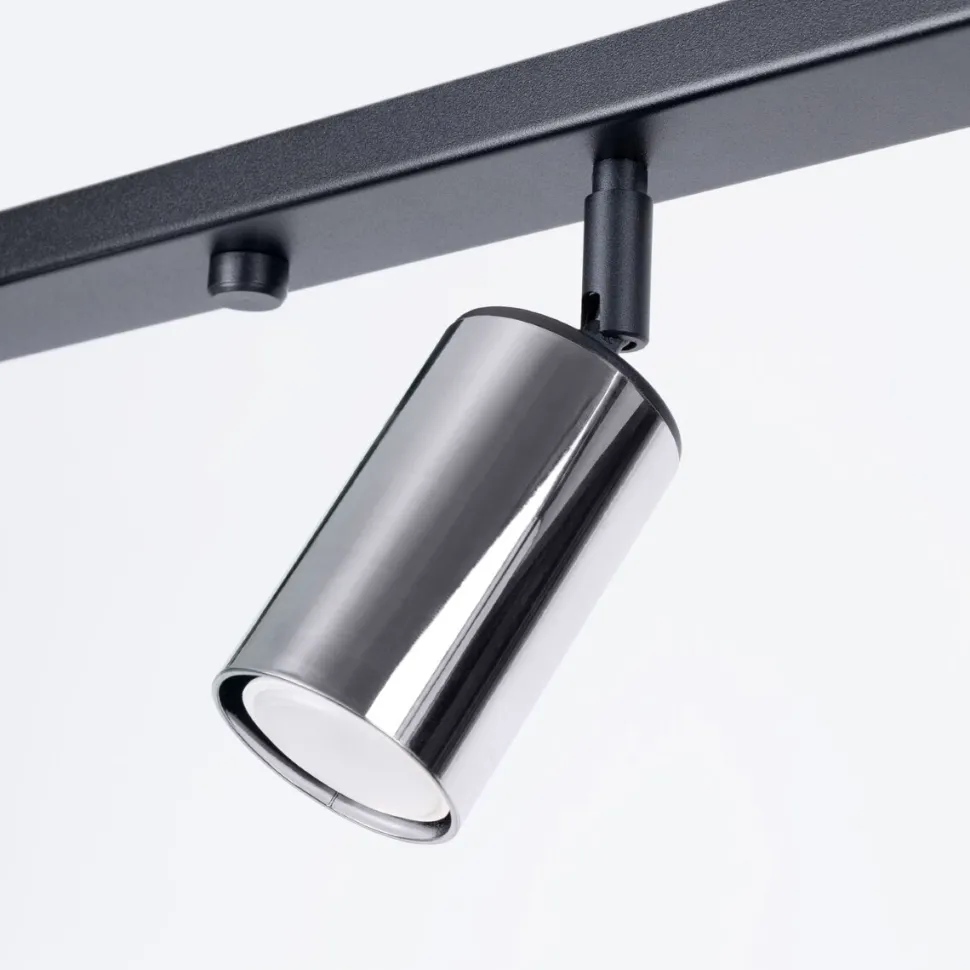 Plafon WINX 6L czarny/chrom