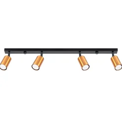 Plafon WINX 4L czarny/miedź