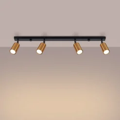 Plafon WINX 4L czarny/miedź