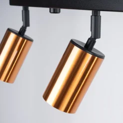 Plafon WINX 4L czarny/miedź