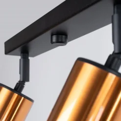 Plafon WINX 4L czarny/miedź