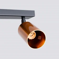 Plafon WINX 6L czarny/miedź